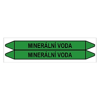 Značení potrubí, minerální voda,2 ks, 450 × 52 mm